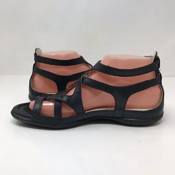 Ecco Black Gladiator Sandals - Picture 9 of 14